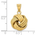 thumbnail image 2 of 14k Yellow Gold Textured Love Knot Pendant, 2 of 2