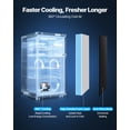 thumbnail image 3 of VEVOR Mini Fridge with Freezer 3.2 Cu.Ft Two Door Compact Refrigerator Stainless, 3 of 9