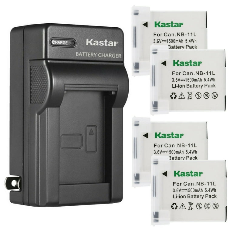Kastar 4-Pack Battery and AC Wall Charger Compatible with Canon
