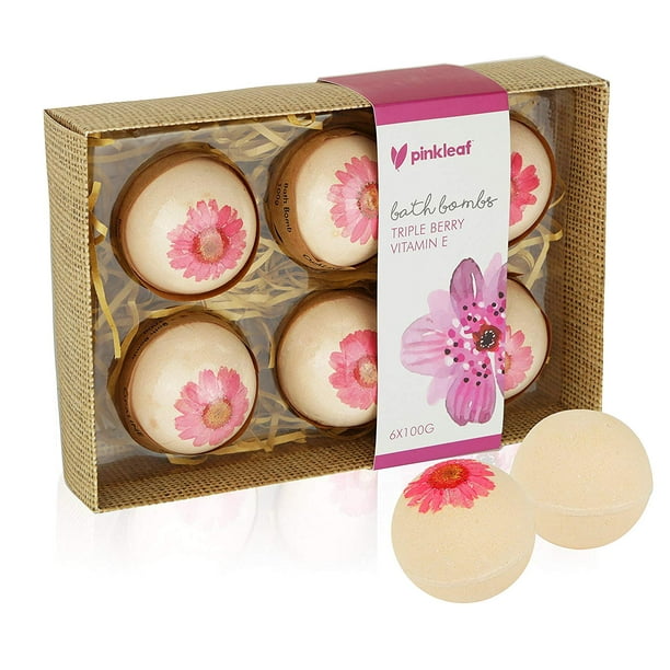 Bath Bombs Gift Set Kit for Women – 6 Individually Wrapped Aromatherapy