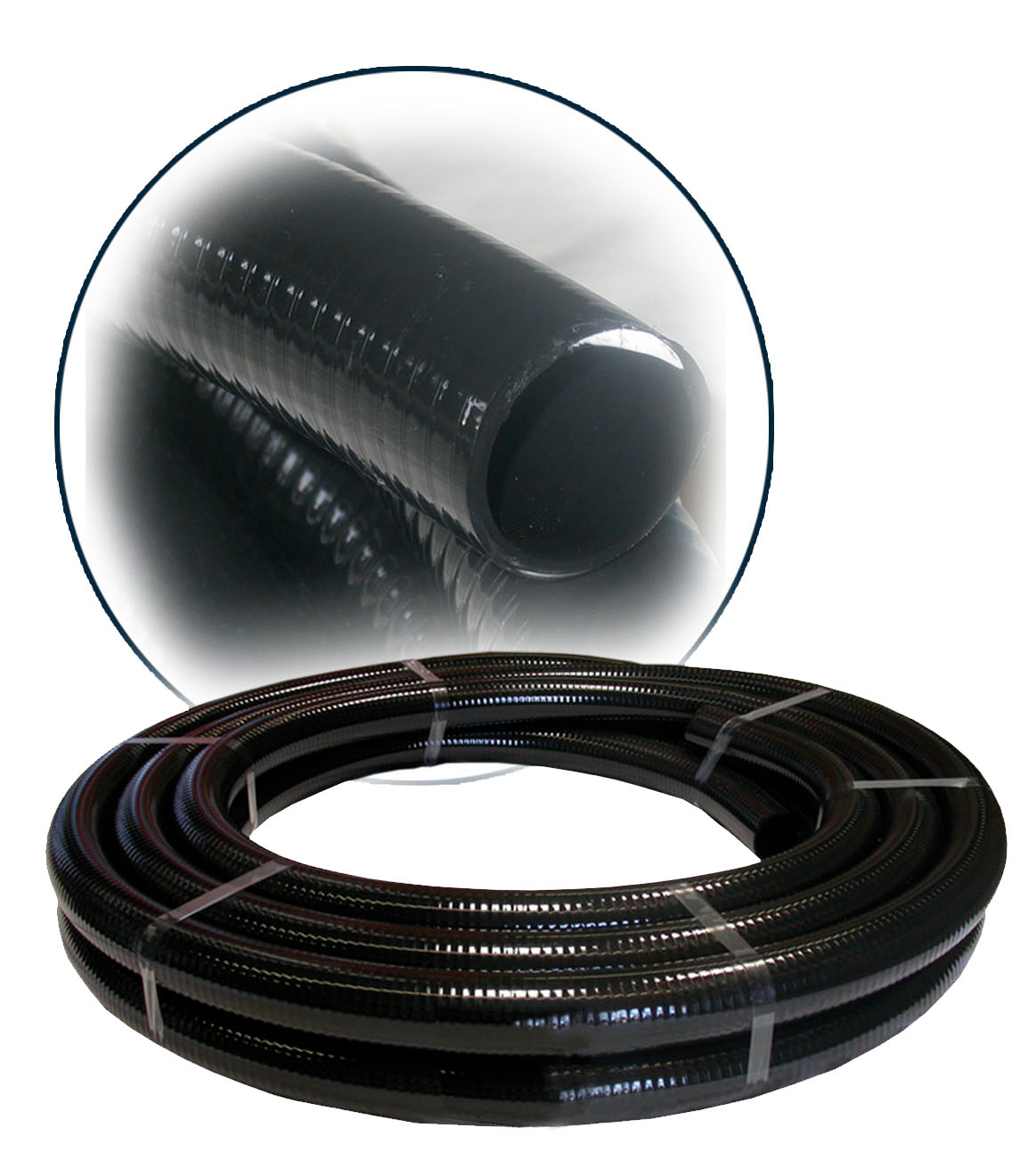 Alpine Black PVC Hose Tube, 1 Inch Diameter, 100 Ft Long