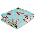 thumbnail image 3 of Gogreen Cozy Blanket Printed Blanket Throw Christmas Santa Claus Blanket, 300 GSM Fleece Blanket Throw Size Blanket for Home Decoration, Ultra Soft Blanket Microfiber Throw Blanket (Throw - 50" x 60"), 3 of 10