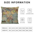 thumbnail image 6 of PIKWEEK  African Throw Pillow Covers Colorful Africa Map with Tropical Palm Tree, Giraffe, Ocean Animal Decorative Vintage Pillow Cases Cushion Covers Square Home Office Decor 2pc, 6 of 6