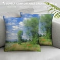 thumbnail image 3 of Fenyluxe Impressionism Fashion Style Dirt-Resistant Throw Pillow Covers for Couch Sofa Bed Living Room Bedroom Aesthetic Decorative 1PC 18x18in, 3 of 5