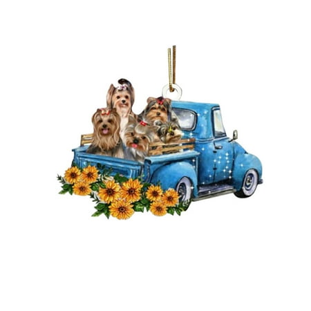 

YUEHAO Hangs Car Dog Sunflower Truck Car Rearview Mirror Pendant Creative Pendant Decoration home decor