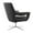 Gray, variant on Quinn Adjustable Swivel Accent Chair Polished Chrome Finish Grey Fabric