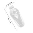 thumbnail image 2 of unbranded Cocktail Shaker Transparente Con De Dos Para Mixología En Cocina Y Bar Profesional, 2 of 7