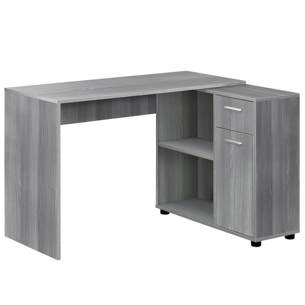 COMPUTER DESK 46"L / GREY WITH A STORAGE