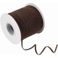 thumbnail image 2 of 1roll 100 Yards Single Face Velvet Ribbon Polester Ribbons Garment Accessory Coconut Brown 1/8 inch(4mm), 2 of 9