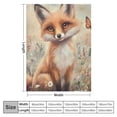 thumbnail image 4 of BCIIG Cute Fox Throw Blanket - Soft Plush, Lightweight, Warm, Fuzzy Anti-Pilling Flannel Blanket for Couch, Bedroom, Travel, Bed - Perfect Comfy Gift for Kids and Adults   40x50in, 4 of 6