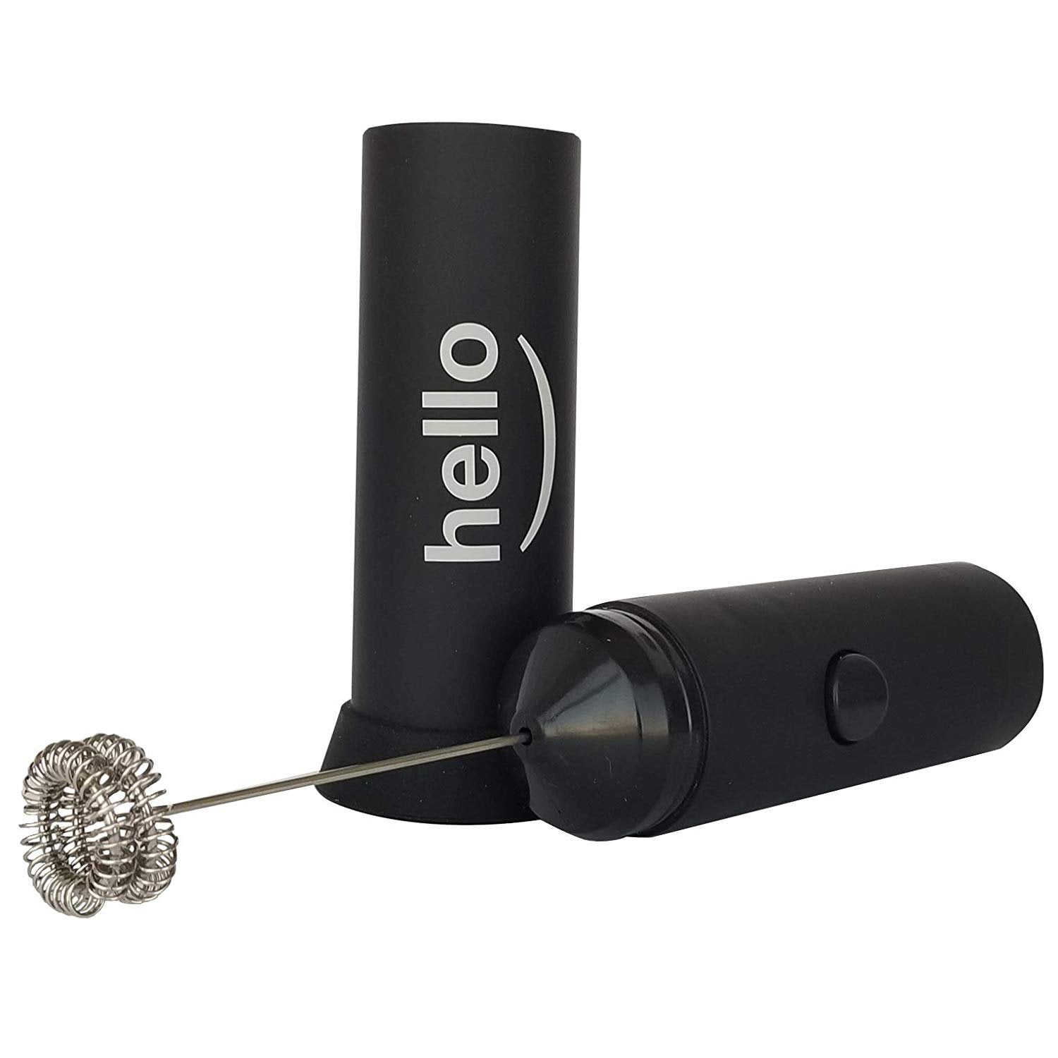 HELLO Milk Frother Double Whisk Head, Handheld Battery Operated