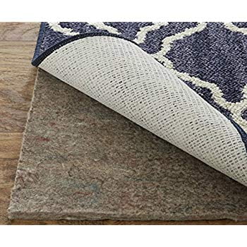 Dual Surface Felt and Latex Non Slip Rug Pad, 6'x9', 1/4 Inch Thick, Safe for Hardwood Floors and All Surfaces