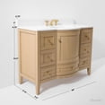 thumbnail image 5 of Lauren 48 in. Bath Vanity Set in Oak with White Quartz Top and Undermount Basin, 5 of 12