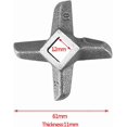 thumbnail image 2 of ZOUSSIQI Meat Grinder Blade, Universal Steel Cross-shaped Professional Kitchen Food Mincers Cutter Part Knife Replacement(#10) CA919-12276, 2 of 8