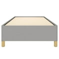 thumbnail image 6 of vidaXL Twin XL Bed Frame, Fabric Upholstered Platform Bed Frame, Light Gray, No Mattress, 6 of 9