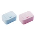 thumbnail image 1 of Caja de jabón de viaje Colorfulland, 2 unidades, para ducha, senderismo, con tapa, a prueba de fugas Azul rosado, 1 of 9