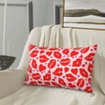 thumbnail image 5 of Sikiie Lips Kiss Print Plush Pillow Cover, Wrinkle-proof and Stain-resistant Pillow Protector without Pillow Core, Home Decoration-20"x30", 5 of 6