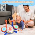 thumbnail image 4 of BEEPRINCESS Kids Drum Set for Toddlers 1-3, Baby Drum Kit Musical Toys with Microphone and Light Piano Keyboard, Early Learning Instruments Toys for Kids Toddlers Boys Girls, 4 of 6