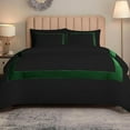 thumbnail image 2 of DNG Creations 1 Piece Full Black And Green Border Line Pattern Duvet Cover - 100% Egyptian Cotton, 800 Thread Count ( California King ), 2 of 5