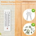 thumbnail image 3 of 2Pcs Indoor Outdoor Thermometer Wall Thermometer  with Hidden Compartment High Precision Humidity Temperature Meter, 3 of 9