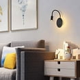 thumbnail image 5 of Lámpara de cabecera LED de 3+8W para lectura Lámpara de lectura de cisne LED Luz de pared negra flexible Luz de lectura LED con interruptor Blanco cálido 3000K Moderno, 5 of 5