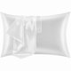 thumbnail image 1 of Chenchen Silk Satin Pillowcase for Hair and Skin King Set of 2 Soft Pillow Cases Silky Microfiber Bed Pillow Covers Wrinkle Resistant with Envelope Closure(White, 20 x 40 Inches), 1 of 1