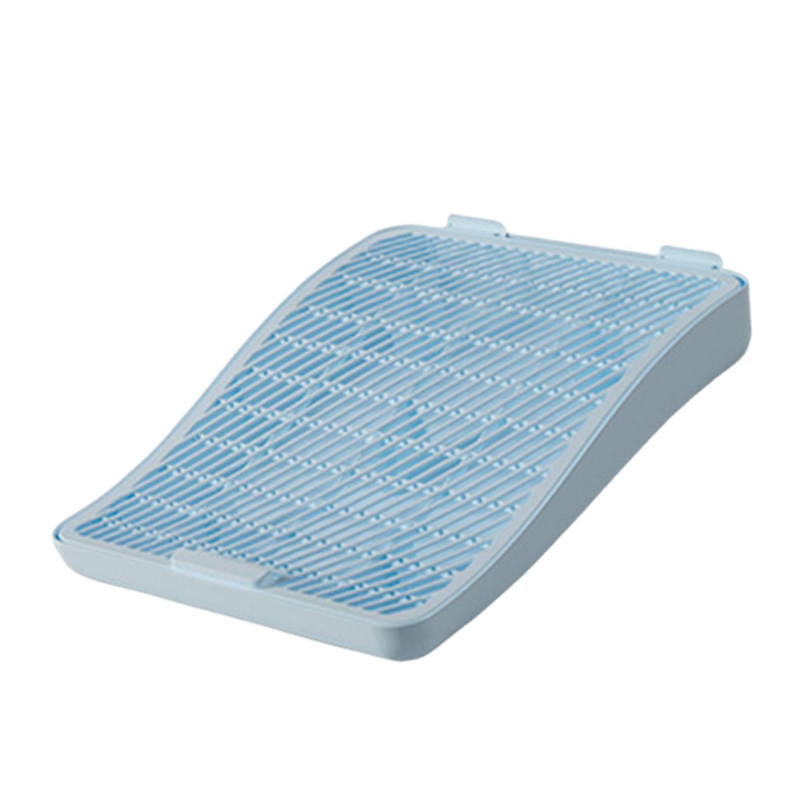 Bvdfgk Anti Slip Cat Litter Mat PP Trapping Pad Double Layer for Cat Litter Box Cabinet Blue
