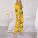 thumbnail image 3 of Balery Yellow Limes Conjunto de Pijama con Estampado para Mujer, Conjunto de Dos Piezas con Manga Larga, Ropa de Dormir Suave con Bolsillos, Pijamas Cómodos-Large, 3 of 7