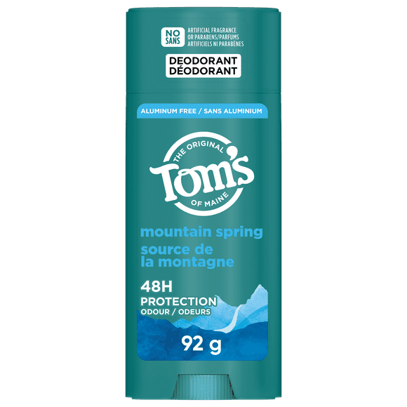 Tom’s of Maine Mountain Spring Natural Deodorant, Aluminum Free, 92 g