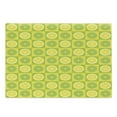 thumbnail image 1 of Lime Green Cutting Board, Lemon and Lime in Pop Art Inspired Pastel Toned Squares Graphic, Decorative Tempered Glass Cutting and Serving Board, Large Size, Yellow Lime Green, by Ambesonne, 1 of 1