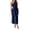 v#36Navy154, variant on Rggeeun Women Dresses Solid Color One-Shoulder Sleeveless Square Neck Elastic Ankle-Length Soft Fabric Slim Fit For Summer Party Lovely Playwear,Blue,L