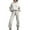 a White, variant on LYXSSBYX Sweatsuits 2pcs Sets for Womens Solid Color Hooded Long Sleeved Sweater Casual Two-Piece Long Sleeved Round Neck Shirt/shirt Set