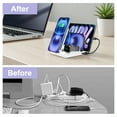 thumbnail image 4 of Wireless Charger, Charging Station, 5 in 1 Phone and Watch Charger for iPhone 17 16 15 14 13 12, Wireless Charger Station for AirPods 4 3 2, for Apple Watch, for iPad, White, 4 of 11
