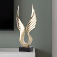 thumbnail image 3 of Modern Abstract Resin Statue Gold Plated Sculpture Home Dining Room Coffee Table 20x43CM, 3 of 7