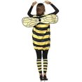 thumbnail image 2 of Halloween Yellow Honey Bee Clothes Outfits For Women 4pcs Party Dress Up Accessories Headdress+Striped Top+Wings+Socks, 2 of 4
