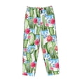 thumbnail image 6 of Uemuo Flowers and Cactus Pattern Women's Wide Leg Palazzo Lounge Pants with Pockets Light Weight Loose Comfy Casual Pajama Pants-, 6 of 9