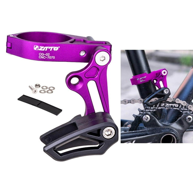 1x Aluminum Alloy Chain Guide MTB Bike Single Guide Rear Speed Road Part Bottom Bracket Purple
