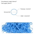 thumbnail image 2 of Uxcell Rubber Band Blue Stretchable Rubber Elastic Band 0.55inch Dia with S-Clips for Home Office, Pack of 600, 2 of 5
