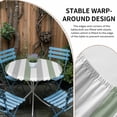 thumbnail image 4 of Sage Green Grey Stripe Round Fitted Tablecloth with Elastic Edge, Waterproof Table Cloth Table Cover for 45"-54" Tables, Modern Farmhouse Vertical Striped Tablecloths for Dining Picnic Indoor Outdoor, 4 of 9