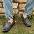 thumbnail image 2 of RockDove Men's Moccasin Slippers with Flannel Lining, 2 of 5