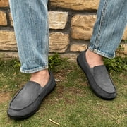 Ravelier Men's Moccasin Slippers with Flannel Lining