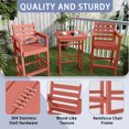 thumbnail image 4 of AreShark Outdoor Bar Set,2 Tall Adirondack Chairs and Table, All Weather HDPE Bar Height Outdoor Table and Chairs Set for Bistro Patio Balcony, Black, 4 of 10