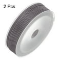 thumbnail image 3 of Unique Bargains 2 Pack Twisted Nylon Twine Thread Beading Cord 2mm 13M/43 Feet Extra Strong Braided Nylon String, Grey, 3 of 6
