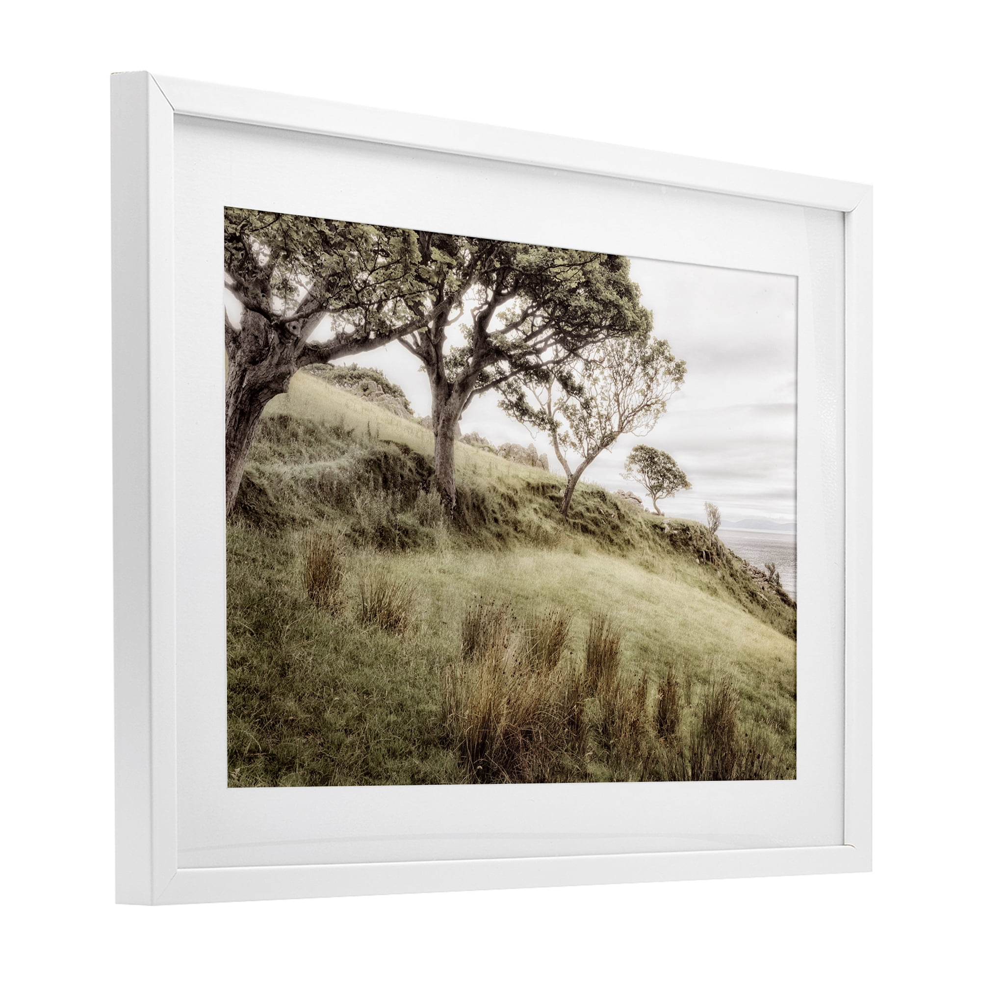 Stupell Industries Irish Hillside Landscape White Framed Print Under Glass, design by Andy Amos