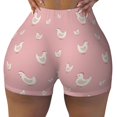 thumbnail image 2 of Balery Funny Chicken Pantalones cortos de entrenamiento estampados para mujer, sin costuras, ajustados, para gimnasio, yoga, correr, deportes, ejercicio activo, fitness.-X-Large, 2 of 8