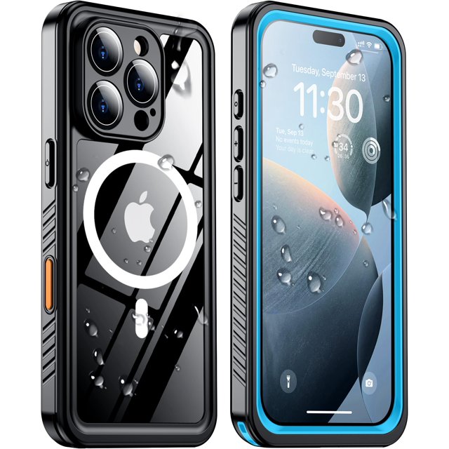 Funda de teléfono Temdan magnética impermeable para iPhone 16 Pro de 6.3 pulgadas