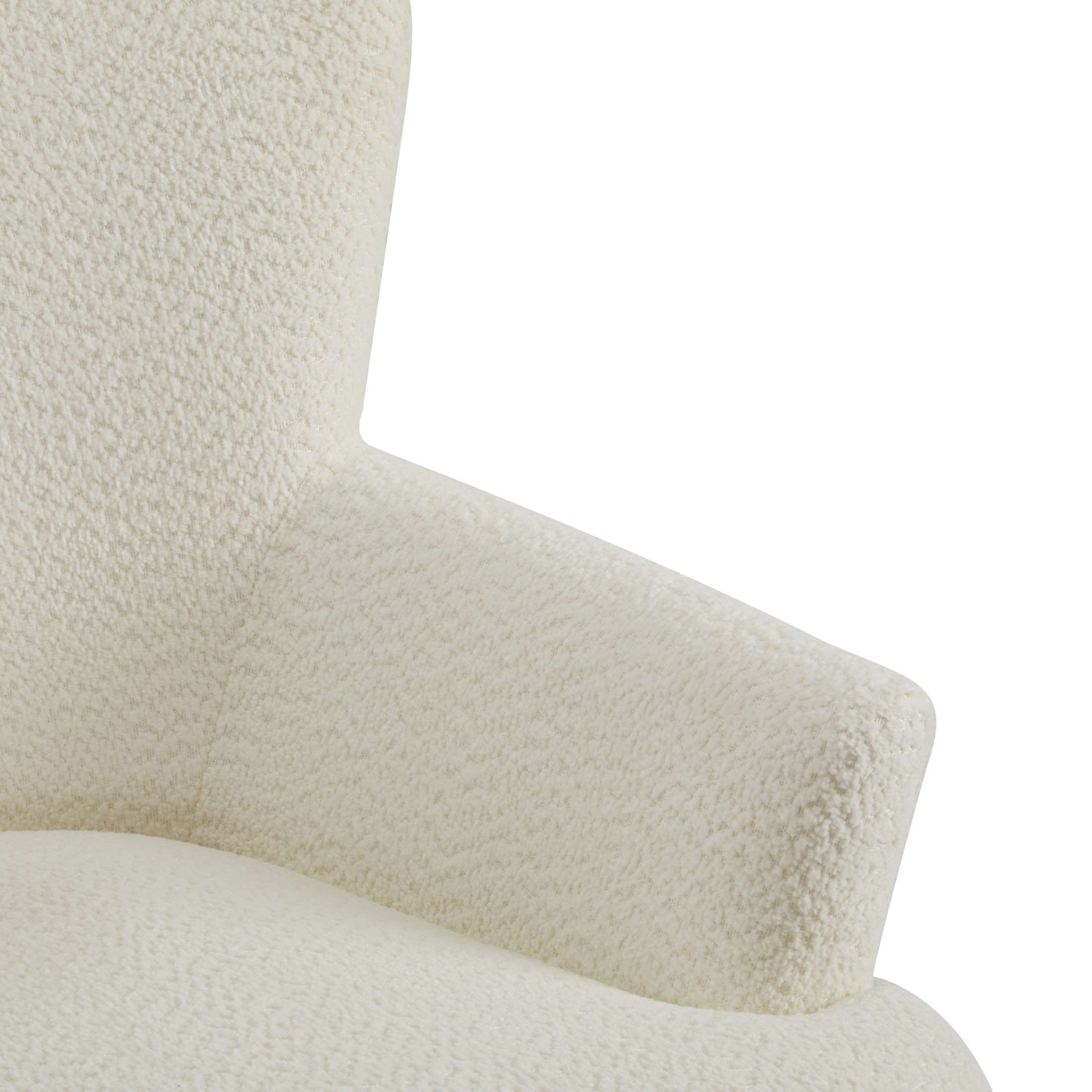 Christopher Knight Home Accent Chair with Ottoman, Tapered Wood Legs, Off White