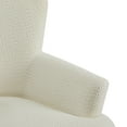 thumbnail image 5 of Christopher Knight Home Accent Chair with Ottoman, Tapered Wood Legs, Off White, 5 of 11