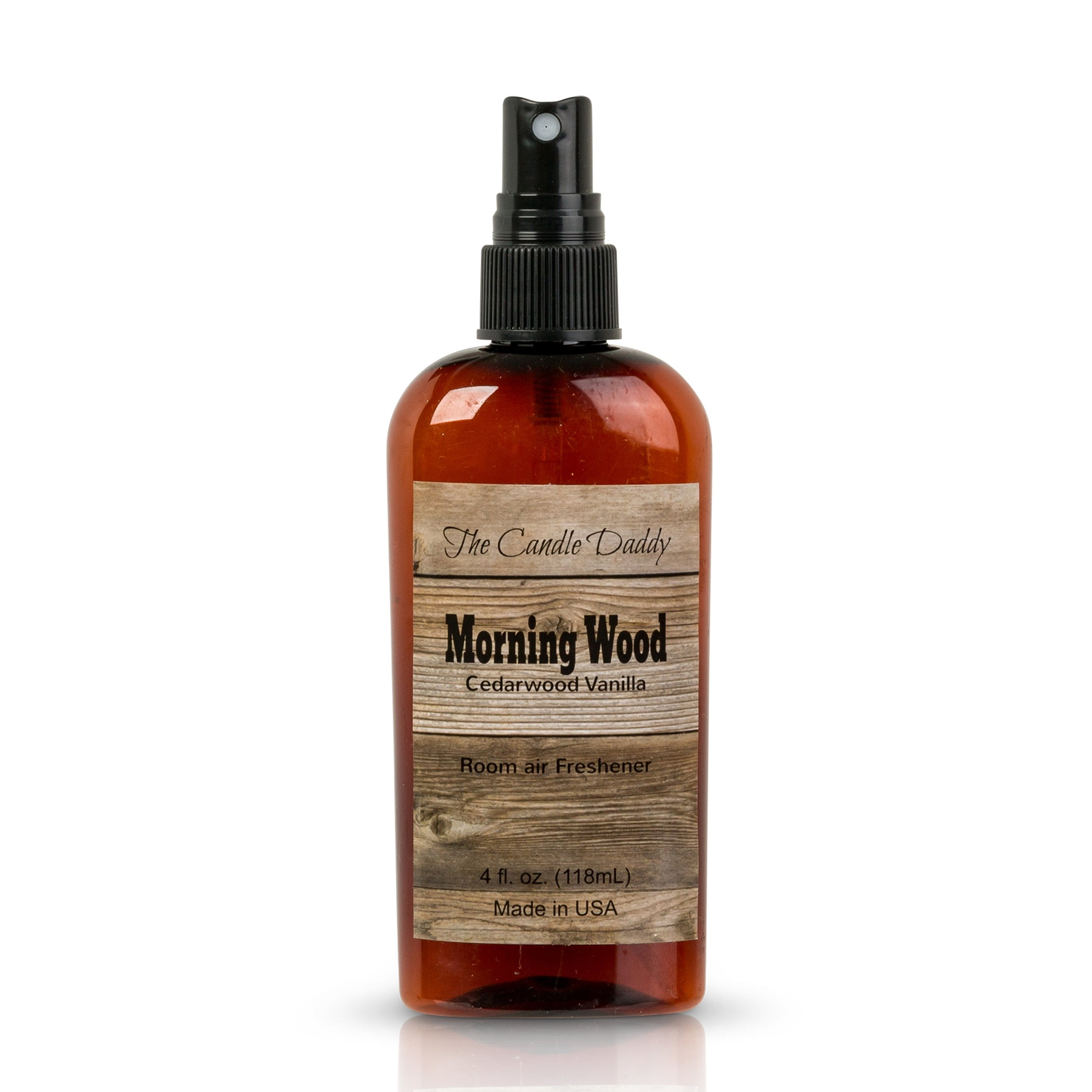 Morning Wood - Cedarwood Vanilla Scent - Maximum Scented Room Air Freshener Spray Bottle - 4 Ounce Bottle With Spray Lid