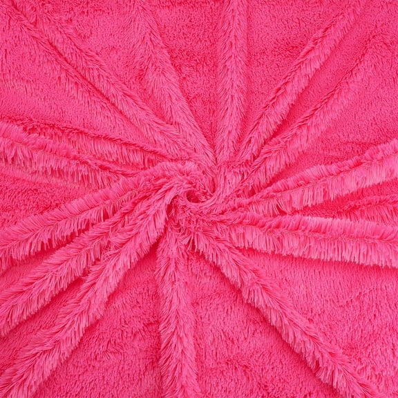 1 Yardx61 Inch Pink Fur Fabric Plush Fabric Wide Sewing Craft Fur Fuzzy Fabric Fluffy Fur Fabric for DIY Crafts Christmas Winter Costume Cosplay Gnome Pillow Rug Decor 3/4 inch Pile for diy